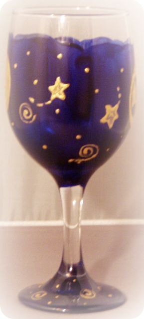 Starry Nights- Wine Glass